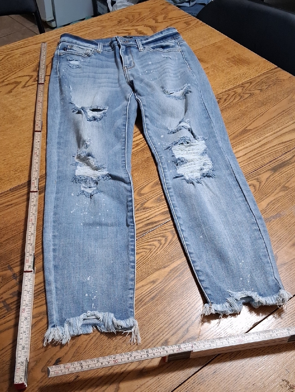 JUDY BLUE Jeans Womens BLUE 5 / 27 BOYFRIEND FIT Denim Preowned Distressed